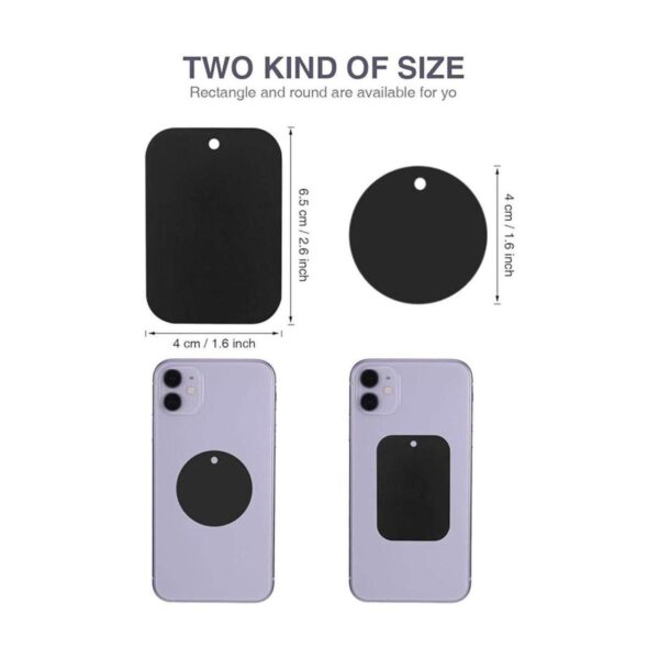 24 Pieces Phone Metal Plates Magnetic Mount Metal Plate_2