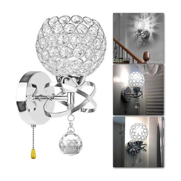 WeFoonLo Lámpara colgante moderna de cristal para pared