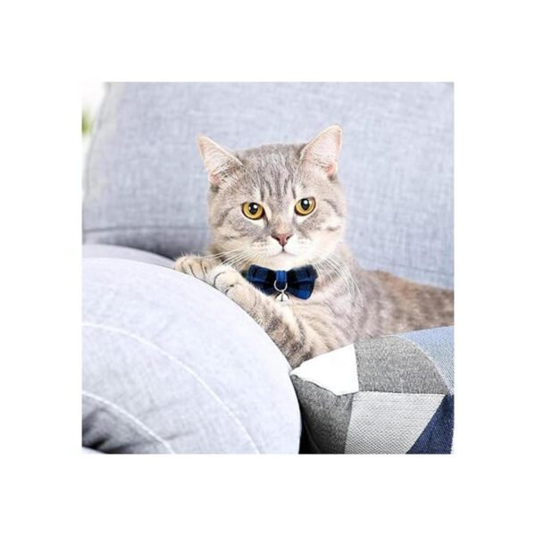 10 piezas de collar de gato con pajarita y campana collar