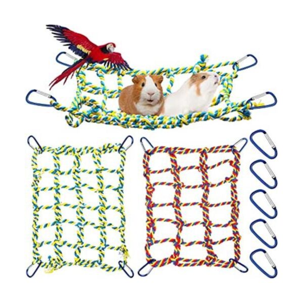 2 Pieces Bird Rope Net Hamster Rat Rope Net Small Animal