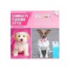 4 piezas de collar de perro rosa con tachuelas collar de