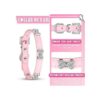 4 piezas de collar de perro rosa con tachuelas collar de