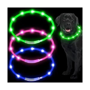 Collar de perro con luz LED 3 unidades recargable por