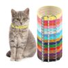 Weewooday 16 piezas de PU collar de gato ajustable pequeño
