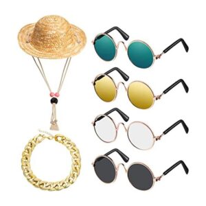 6 piezas de disfraz para mascotas y gatos gafas de sol