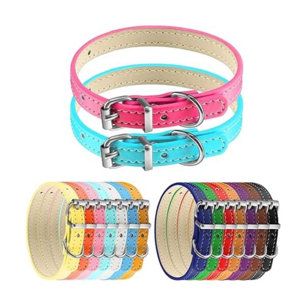 Weewooday 16 piezas de PU collar de gato ajustable pequeño