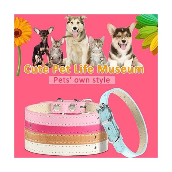 Weewooday 16 piezas de PU collar de gato ajustable pequeño