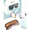4 pares de gafas de sol siamés de una sola pieza espejo