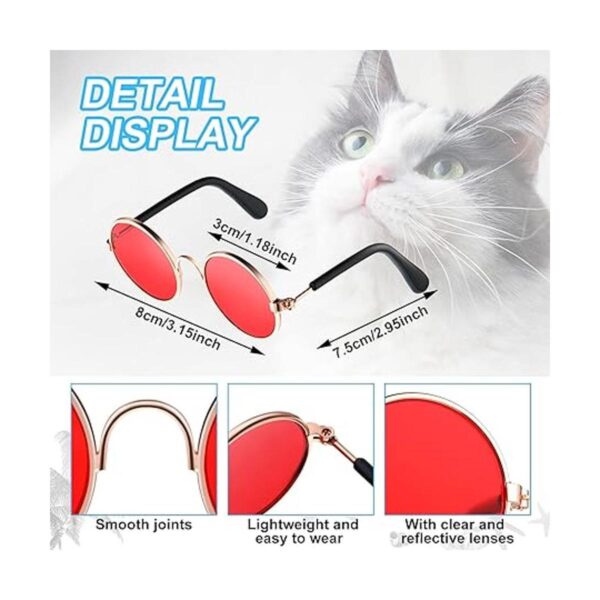 15 piezas pequeñas gafas de sol para mascotas retro perro