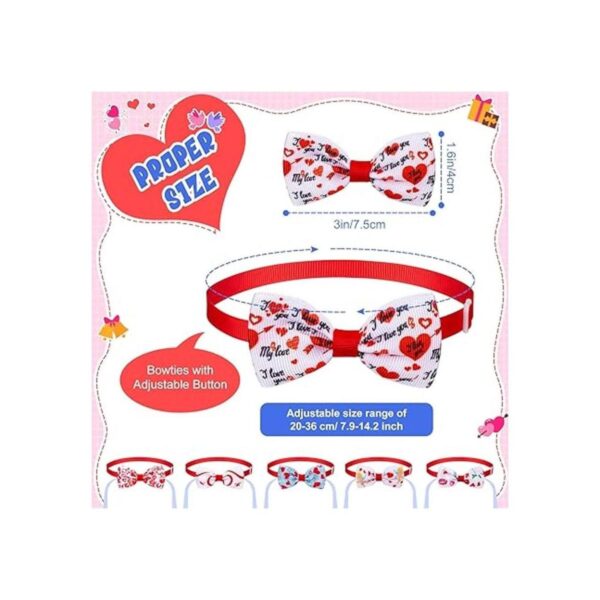 Juego de 30 corbatas para perro de San Valentín incluye