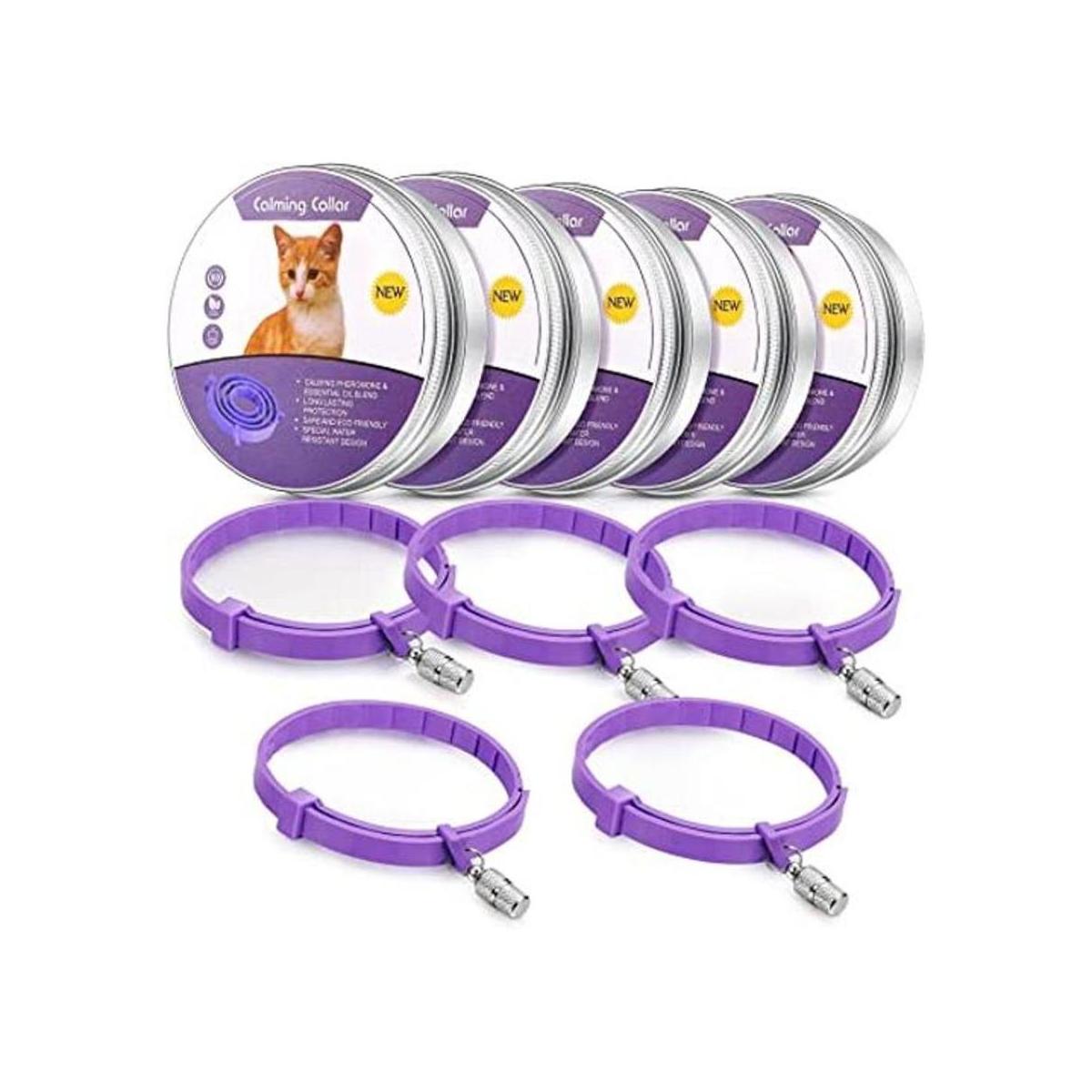 Weewooday Juego de 5 collares calmantes para gatos