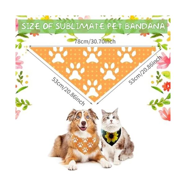 24 bandanas de sublimación en blanco para perros pañuelos