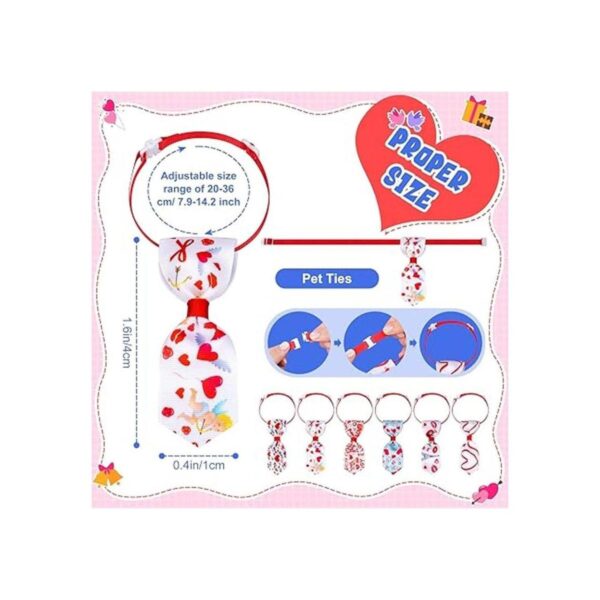 Juego de 30 corbatas para perro de San Valentín incluye