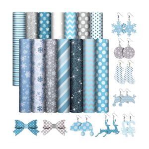 14 hojas de cuero de invierno de Navidad tela de piel_1