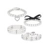 Juego de 4 collares de perlas de perro collar de perlas
