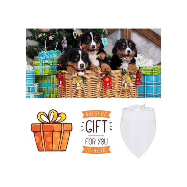24 bandanas de sublimación en blanco para perros pañuelos