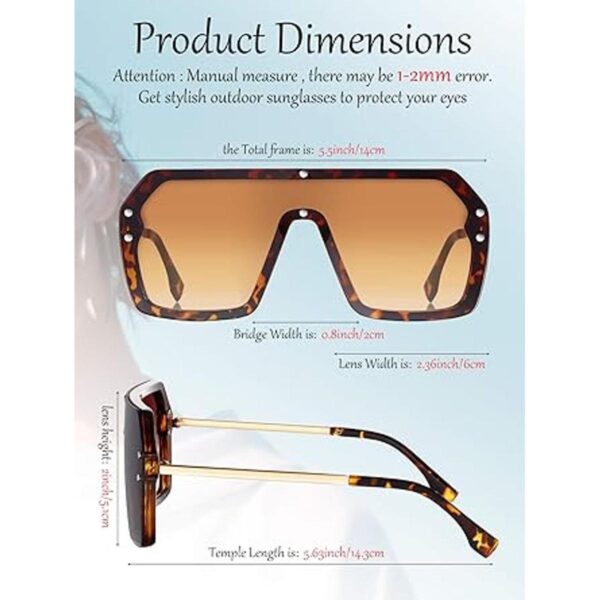 4 pares de gafas de sol siamés de una sola pieza espejo