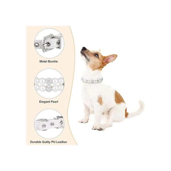 Juego de 4 collares de perlas de perro collar de perlas