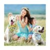 Bandana floral para perro 8 piezas diseño de flores