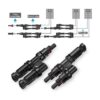 10 pares de conectores de rama solar y conector en Y