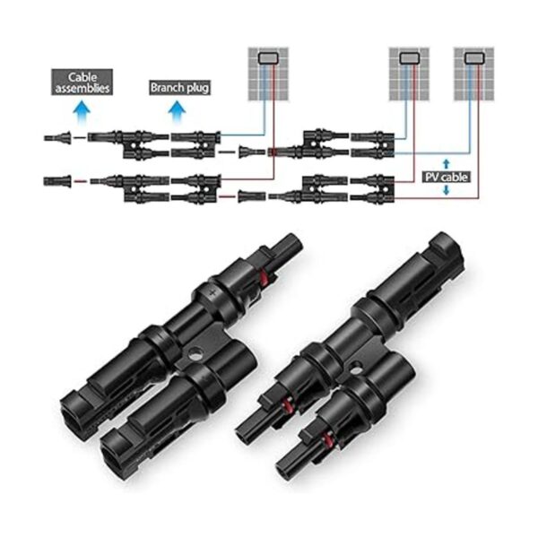 10 pares de conectores de rama solar y conector en Y