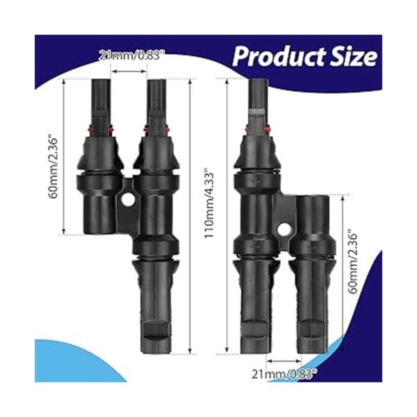 10 pares de conectores de rama solar y conector en Y