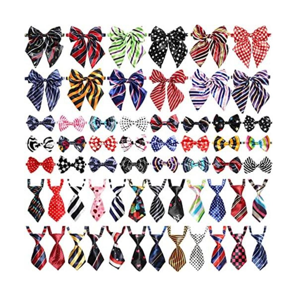 Juego de 60 corbatas ajustables para perros incluye 24