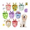Bandana floral para perro 8 piezas diseño de flores