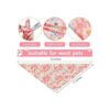 Bandana floral para perro 8 piezas diseño de flores