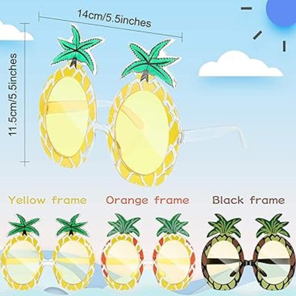 3 pares de lentes de sol de piña tropical novedosas gafas_2