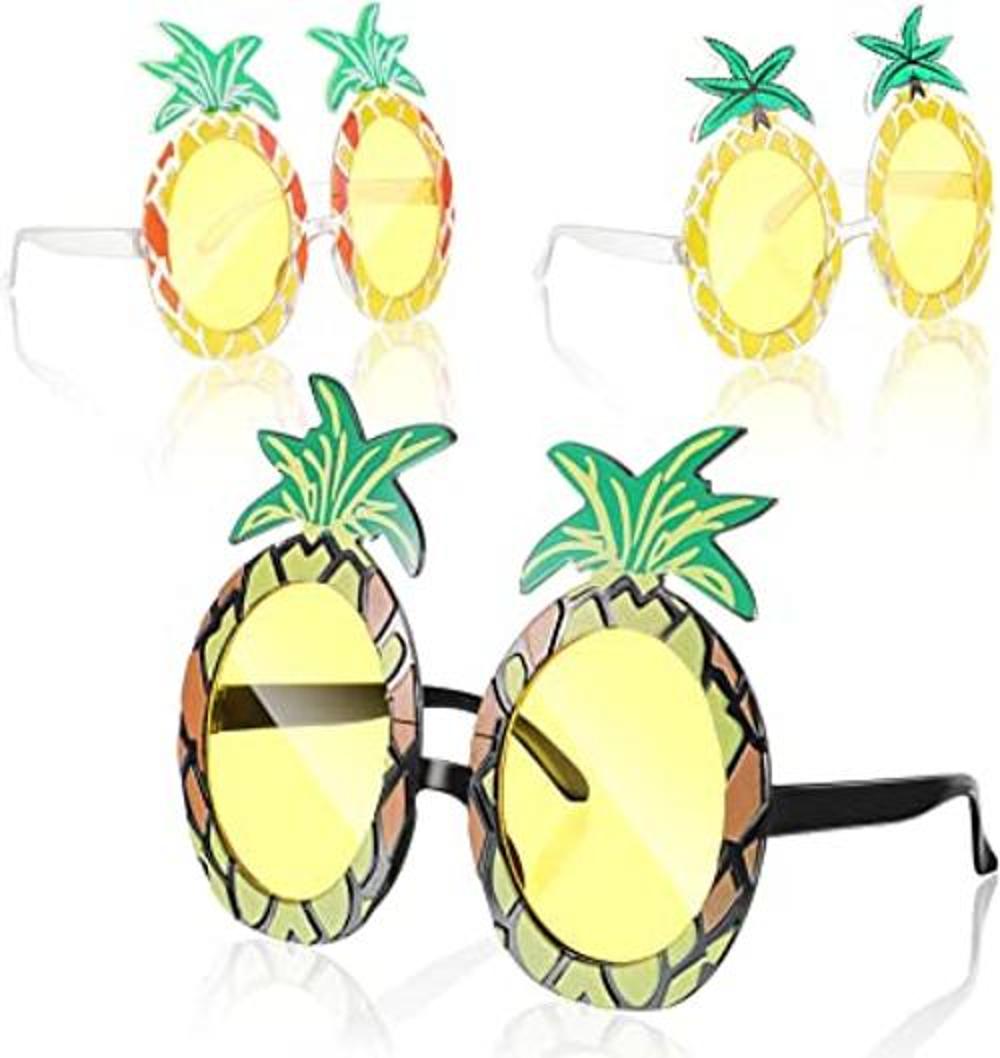 3 pares de lentes de sol de piña tropical novedosas gafas