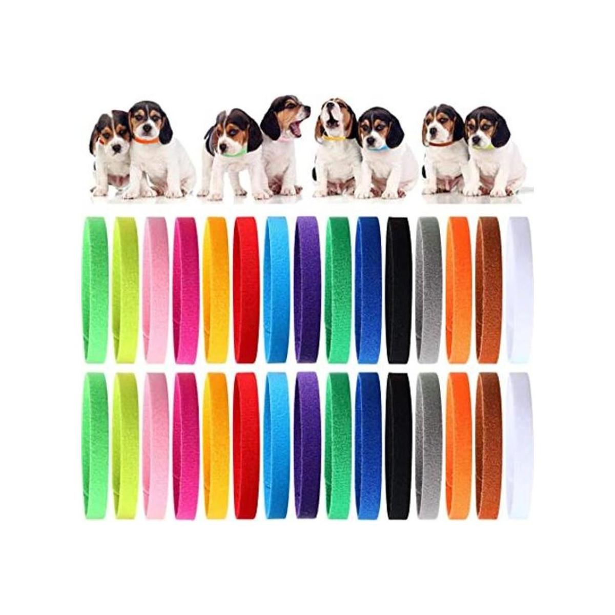 Weewooday 45 collares para cachorros de doble cara para