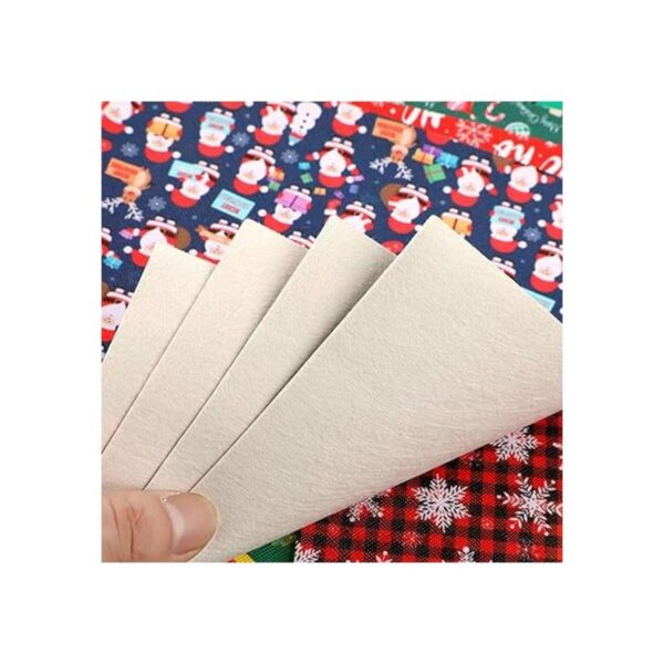 20 hojas de piel sintética de Navidad con diseño de