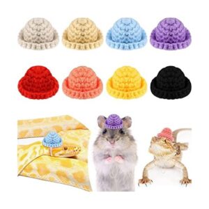 8 piezas Mini lindo sombrero de mascota con correa