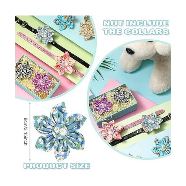 6 piezas de collar floral para perro collar de perro