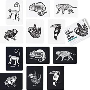 Wee Gallery Tarjetas de arte en blanco y negro para bebés_1