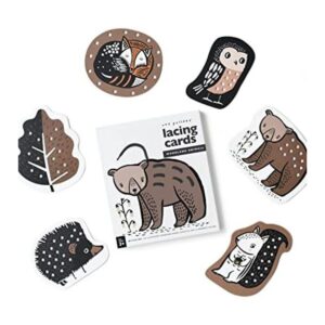 Wee Gallery Tarjetas de cordones de animales Woodland para_1