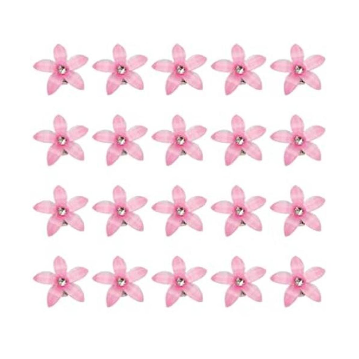 Wecoe 20 pinzas para el cabello de flores pequeñas para