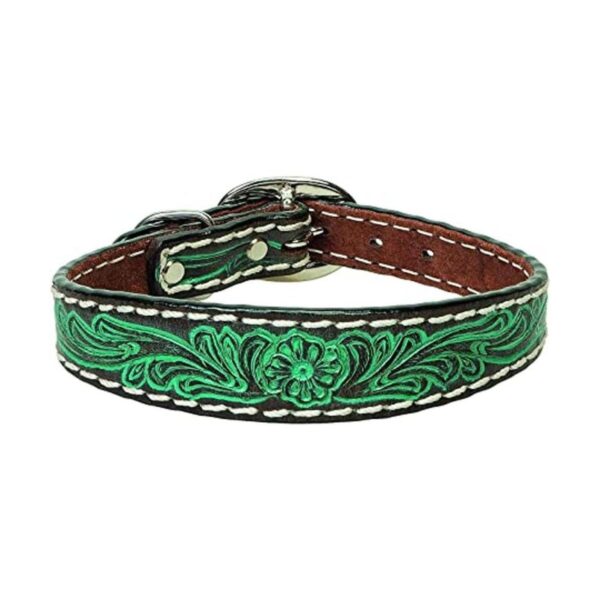 Collar de perro de flores talladas para mascotas Weaver_1