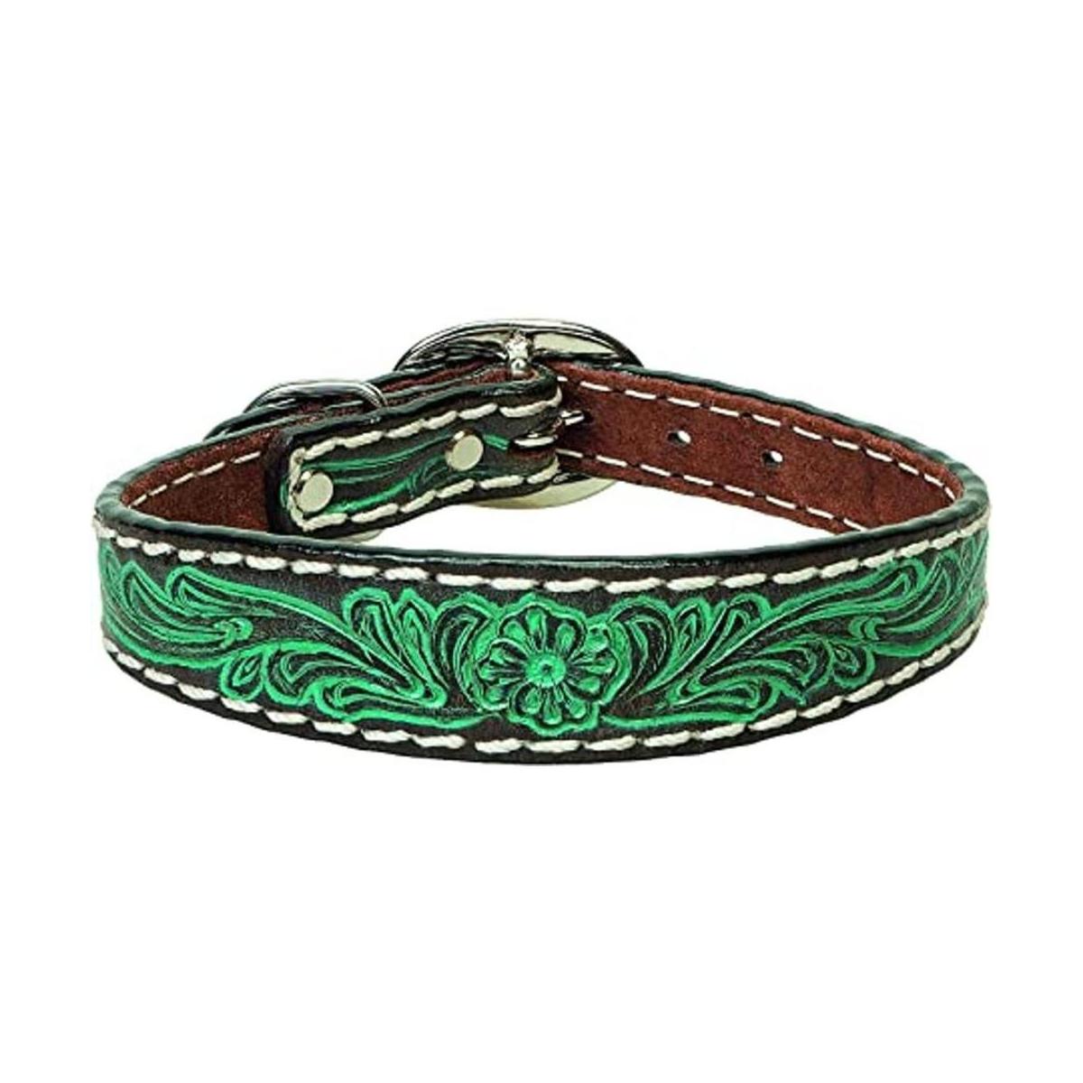 Collar de perro de flores talladas para mascotas Weaver