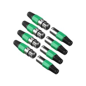 Paquete de 4 conectores XLR de 3 pines machohembra_1