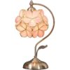 Bieye Lámpara de mesa estilo Tiffany con pantalla de 8_1