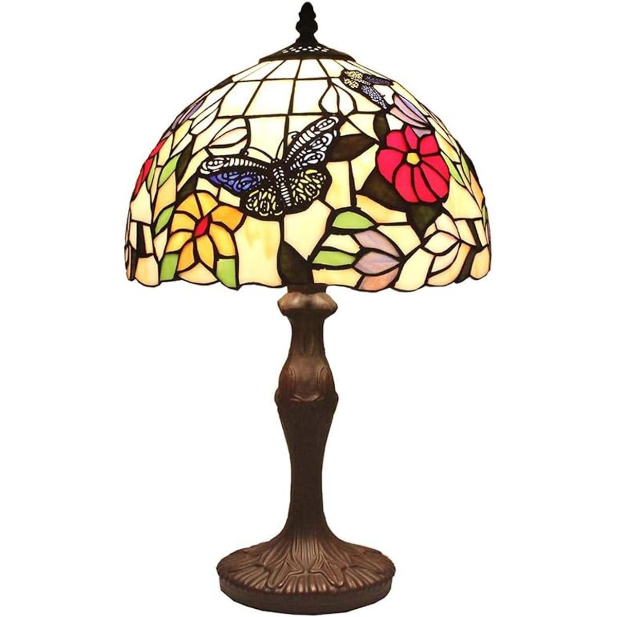BIEYE L11407 Lámpara de mesa de cristal de colores estilo