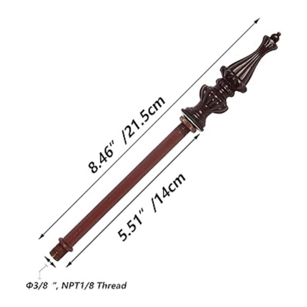Bieye SS008 Lampshade Support with Finial for Tiffany_2