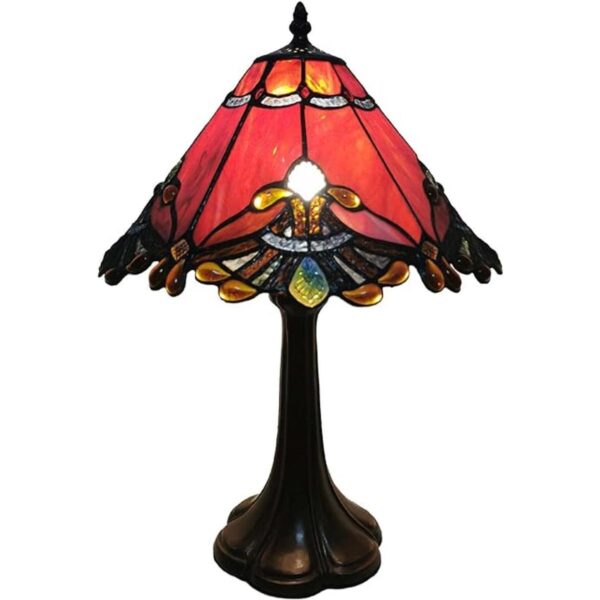 BIEYE L10021 Lámpara de mesa de cristal de color barroco_1