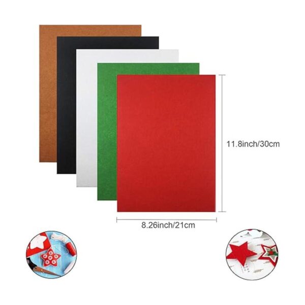 Weabetfu 16 hojas de fieltro de Navidad 5 colores para