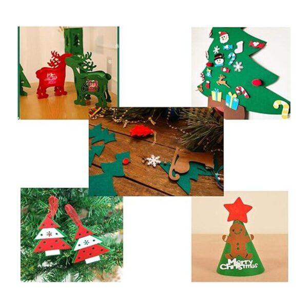 Weabetfu 16 hojas de fieltro de Navidad 5 colores para