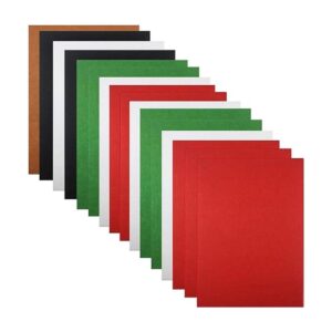 Weabetfu 16 hojas de fieltro de Navidad 5 colores para