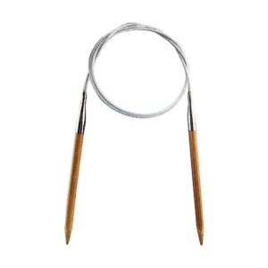 Weabetfu Aguja de punto circular de bambú 32 pulgadas de