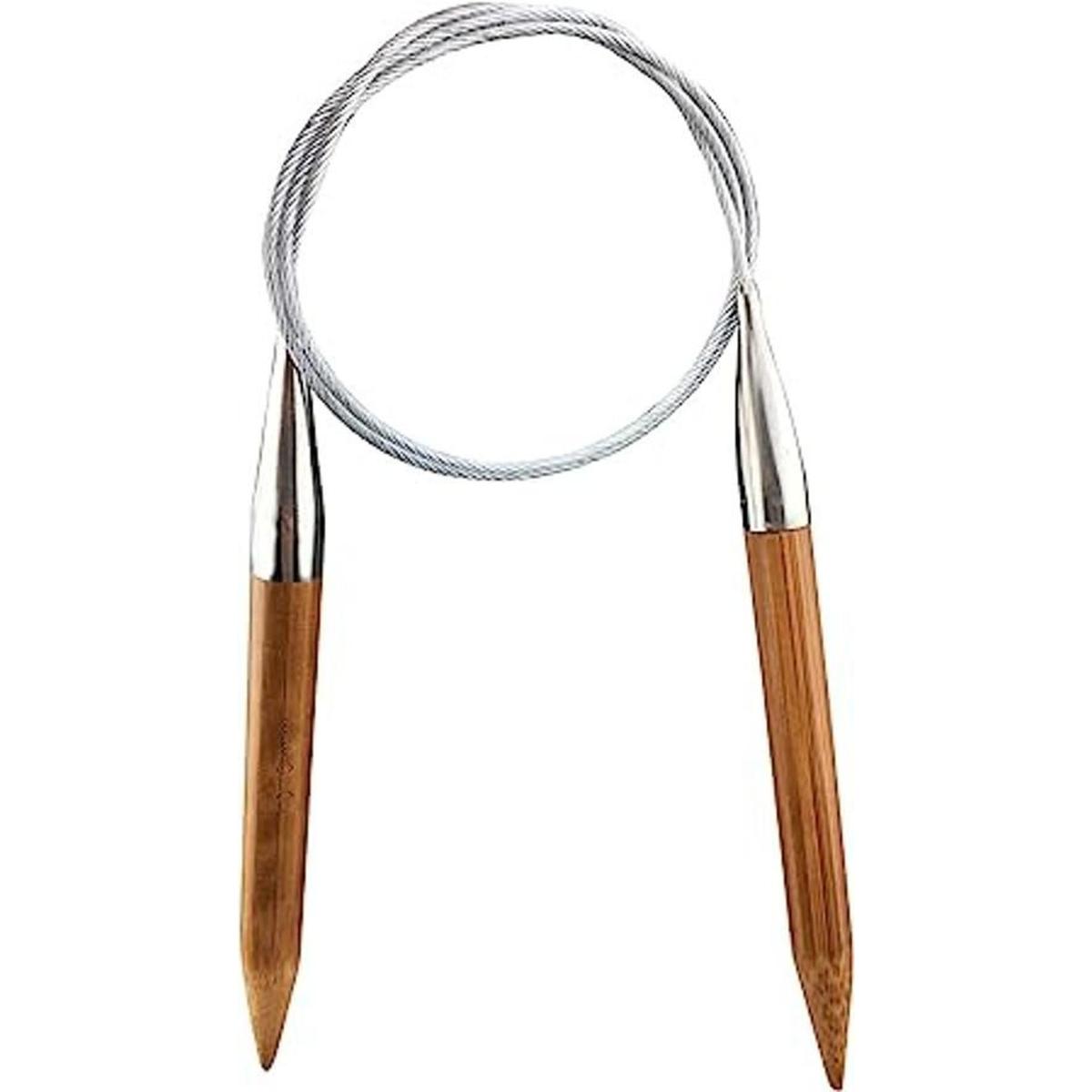 Weabetfu Aguja de punto circular de bambú 40 pulgadas de